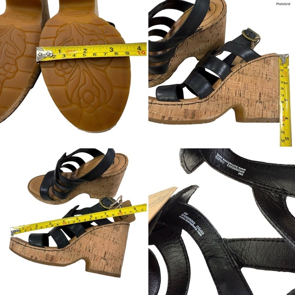 Born Bernese Strappy Cage Open Toe Cork Wedge Sandals Women's Size 9M - Picture 15 of 16